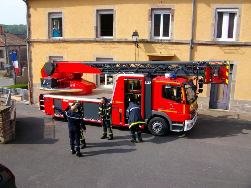 Manœuvre des pompiers à l