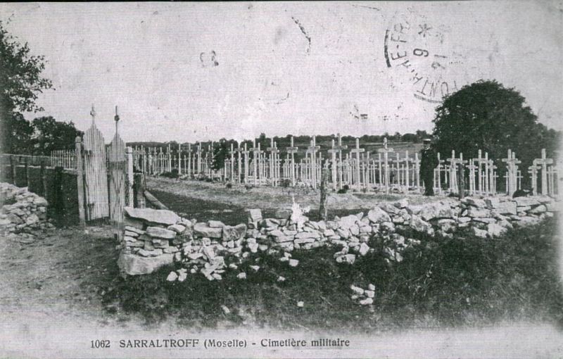 Cimetière militaire - route de Dolving - 1920